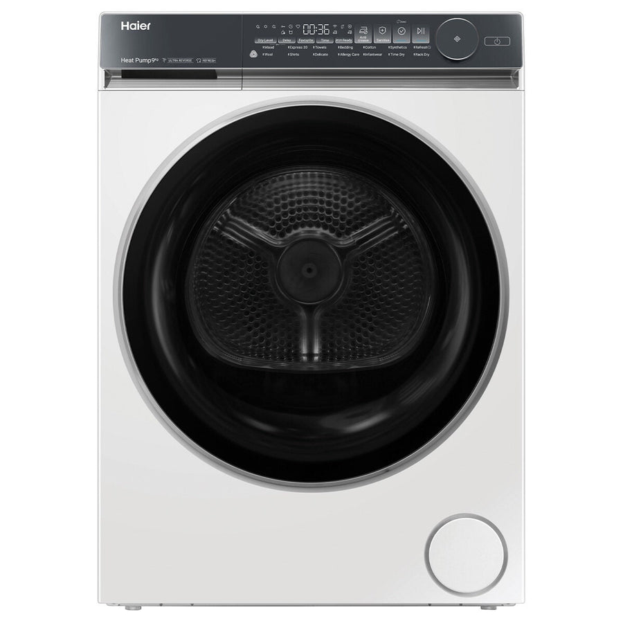 Haier 500 Series 9kg Heat Pump Dryer - White, 9 Star Energy Rating, Woolmark Blue Certified - HDHP90NW1
