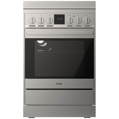 Haier 60cm 500 Series Electric Freestanding Oven - 88L, Air Fry, Ceramic Cooktop - HOR60S11CESX2