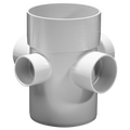 Holman 100 x 50 x 50 x 50 x 40mm 88 Degree Male and Female UPVC Riser Junction