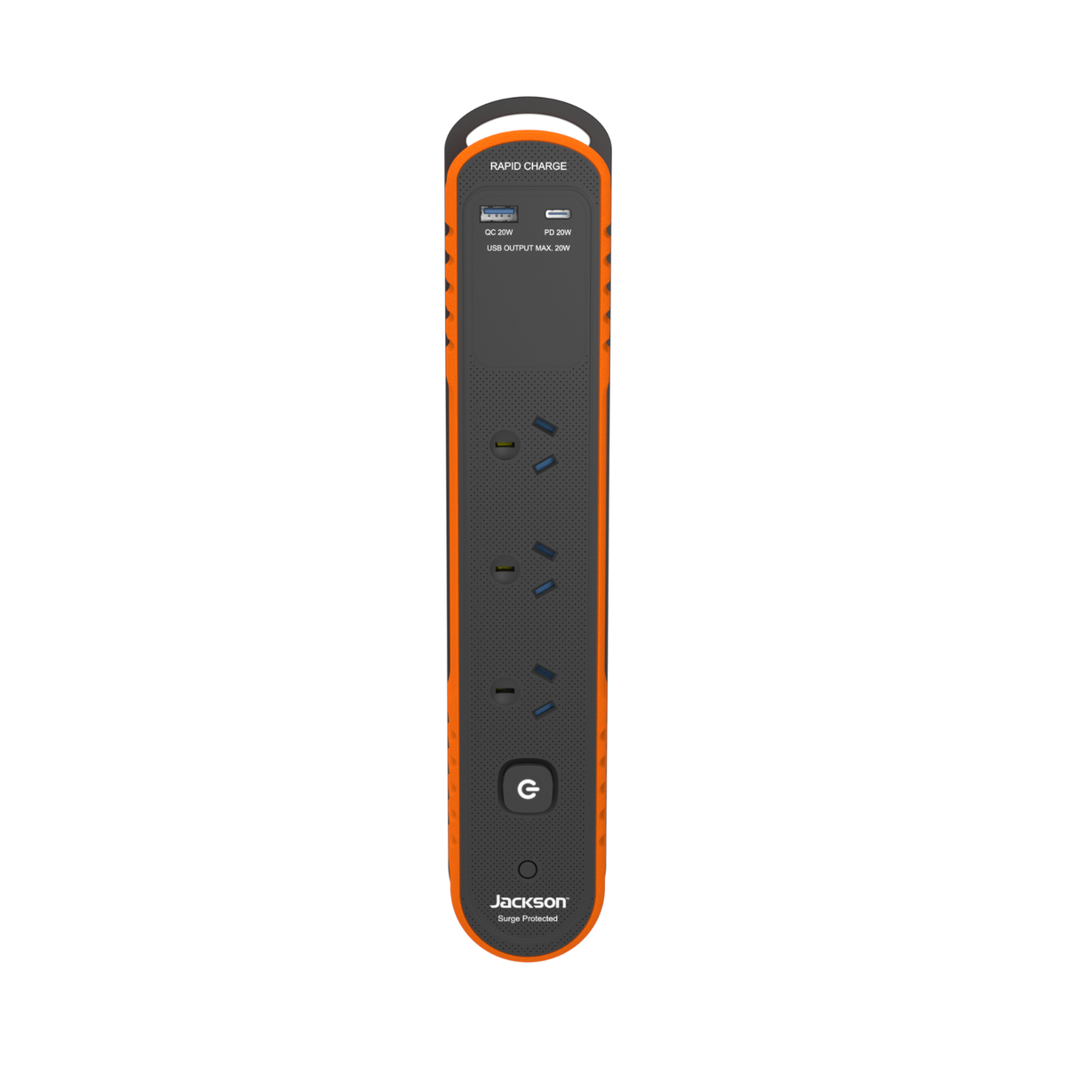 Jackson Rugged Home 3 Outlet Powerboard 2m - Black - Rapid Charging - SuperSaverAU - view 3