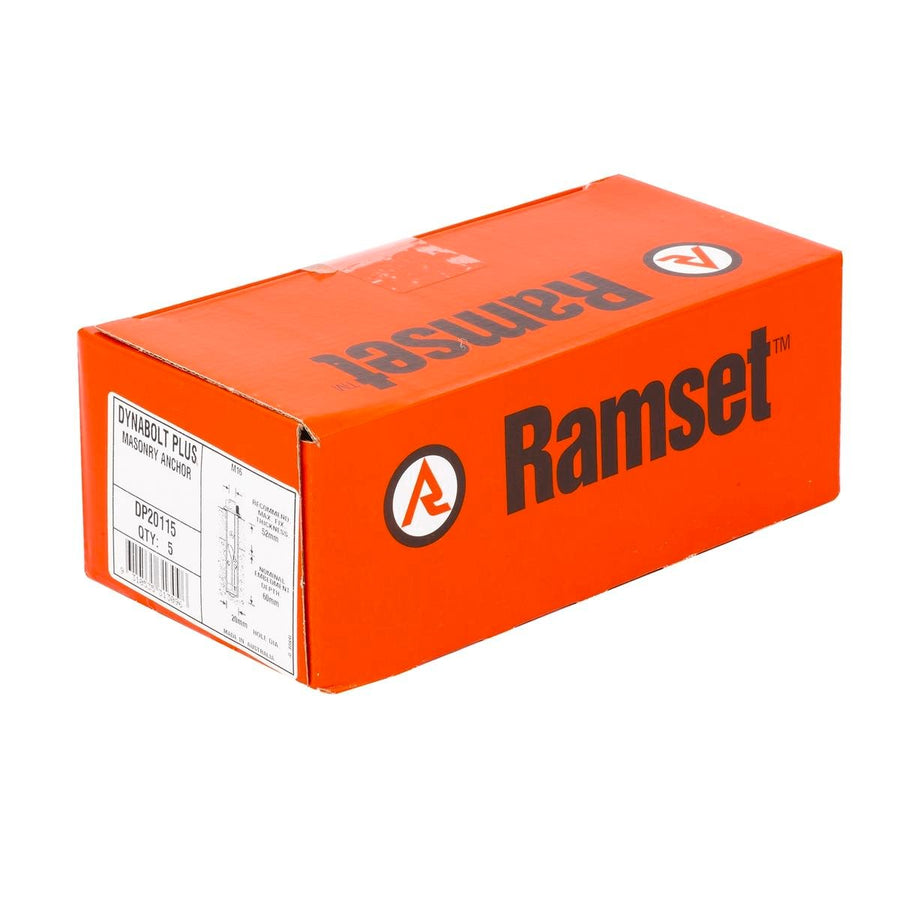 Ramset DynaBolt Plus Masonry Anchor 20x115mm Zinc Plated 5 Pack - SuperSaverAU - view 1
