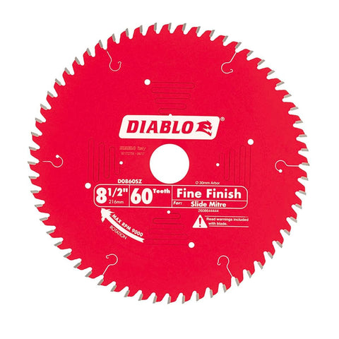 Diablo 216mm Fine Finish Circular Saw Blade - 60 Teeth - Red - SuperSaverAU - view 1