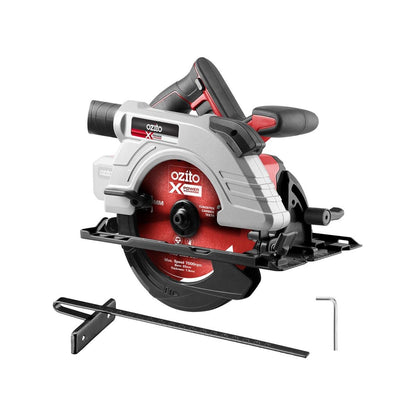 Ozito PXC Brushless Circular Saw - 18V - 184mm - Adjustable Depth - Red/Black