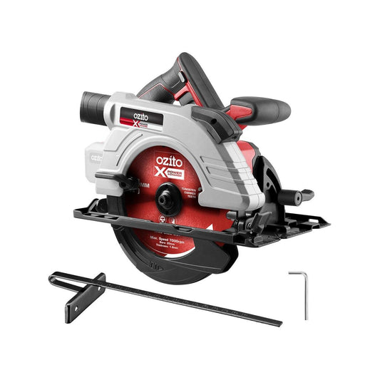Ozito PXC Brushless Circular Saw - 18V - 184mm - Adjustable Depth - Red/Black