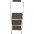 L.T. Williams 3 Step Ladder - White Powder Coated Steel - 150kg Load Capacity - 9756