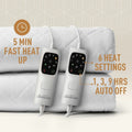 Sunbeam Sleep Perfect Quilted Super King Electric Blanket - Antibacterial, 6 Heat Settings - BLQ6481