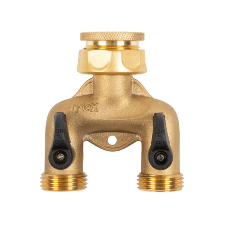 Nylex Brass Two Way Manifold - 12mm - Solid Brass - UV Protected - SuperSaverAU - view 1