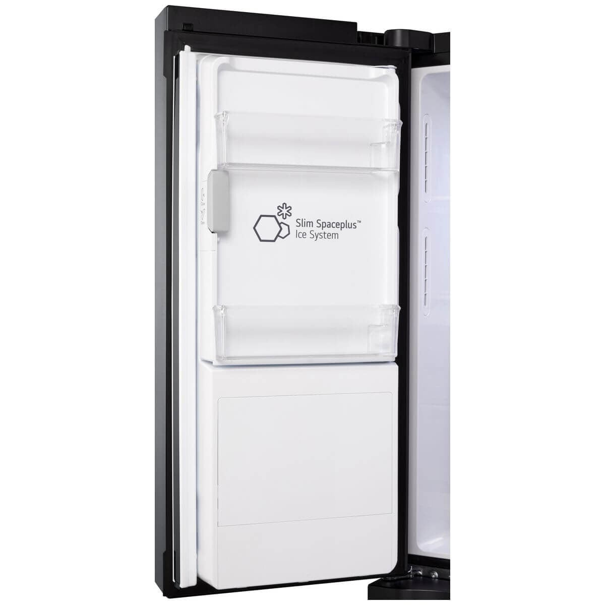 LG 506L French Door Fridge - Plumbed Ice and Water, Matte Black, 4.5 Star Energy - GF-L500MBL