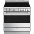 Smeg 90cm Ceramic Freestanding Oven - Stainless Steel, Five-Zone Cooktop, Thermoseal - FS9010CER-1