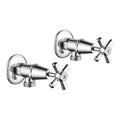Estilo Chrome Jumper Valve Cross Handle Washing Machine Set - 1245mm x 65mm x 245mm - Lead-Free Construction - Reliable Water Flow Control - SuperSaverAU - view 1