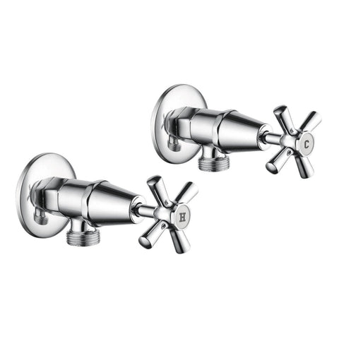 Estilo Chrome Jumper Valve Cross Handle Washing Machine Set - 1245mm x 65mm x 245mm - Lead-Free Construction - Reliable Water Flow Control - SuperSaverAU - view 1