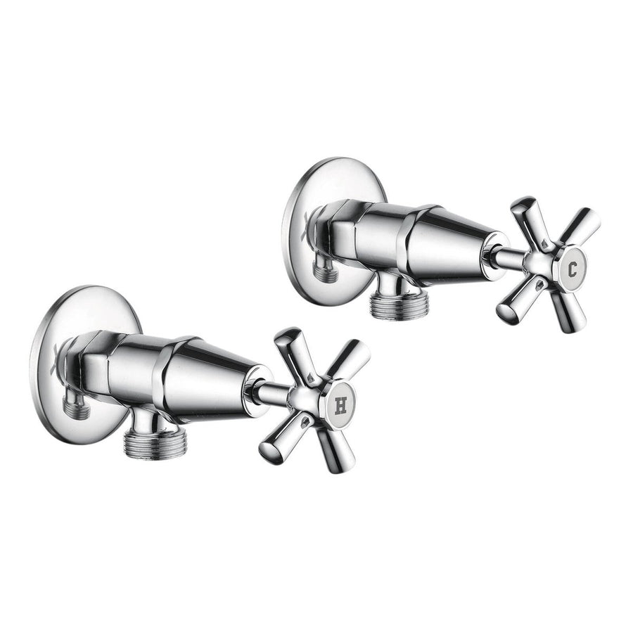 Estilo Chrome Jumper Valve Cross Handle Washing Machine Set - 1245mm x 65mm x 245mm - Lead-Free Construction - Reliable Water Flow Control - SuperSaverAU - view 1