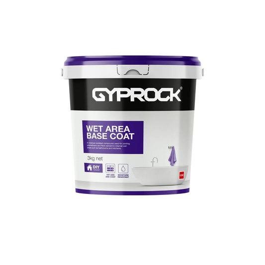 Gyprock Wet Area Base Coat 3kg Water Resistant Compound Easy Apply