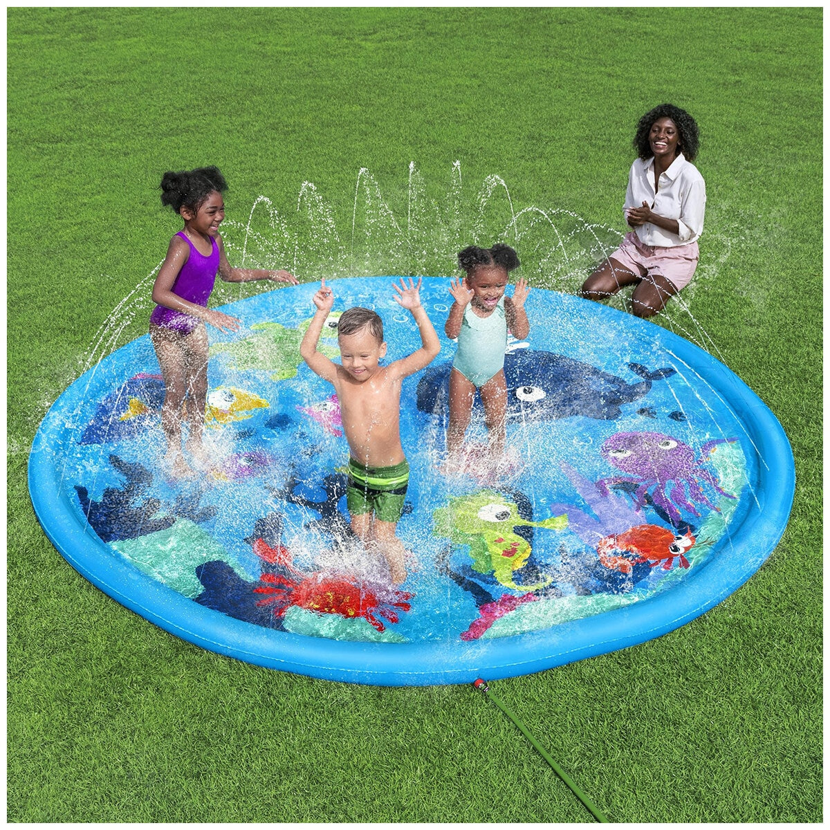 H2OGO! Underwater Adventure Splash Pad 3.05m with Ocean Graphics for Kids 2+