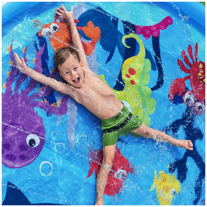 H2OGO! Underwater Adventure Splash Pad 3.05m with Ocean Graphics for Kids 2+