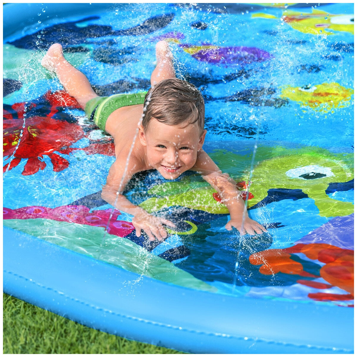 H2OGO! Underwater Adventure Splash Pad 3.05m with Ocean Graphics for Kids 2+