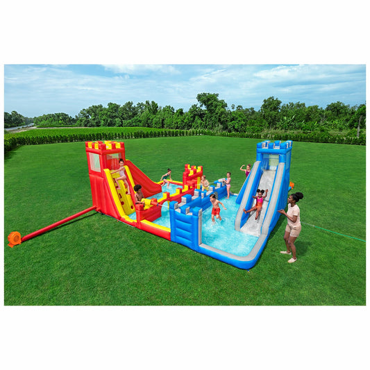 H2OGO! Fort Soakington Mega Water Park 6.13M x 4.53M x 2.54M with Slides & Water Blasters