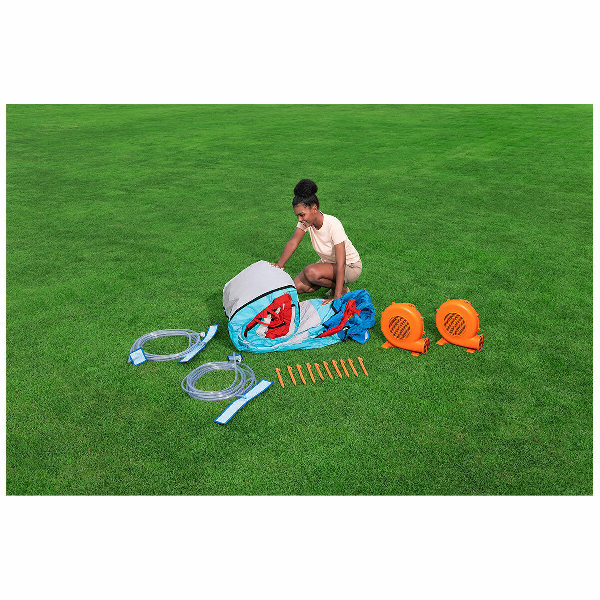 H2OGO! Fort Soakington Mega Water Park 6.13M x 4.53M x 2.54M with Slides & Water Blasters