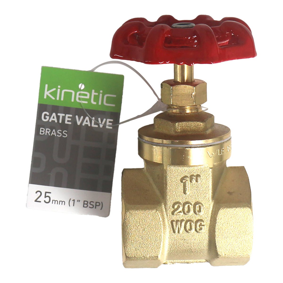 Kinetic Brass Universal Thread Gate Valve - 25mm - Durable Water Control - SuperSaverAU - view 2