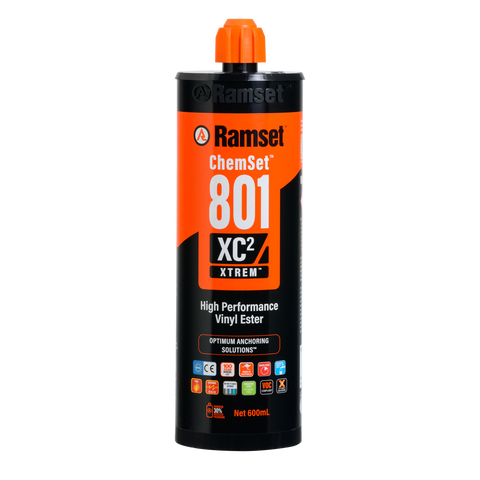 Ramset ChemSet 801 Xtrem XC2 600ml Vinyl Ester Chemical Anchor for Masonry