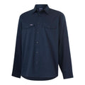 Citeco Men's Navy Long Sleeve Work Shirt - 100% Cotton, Size XL