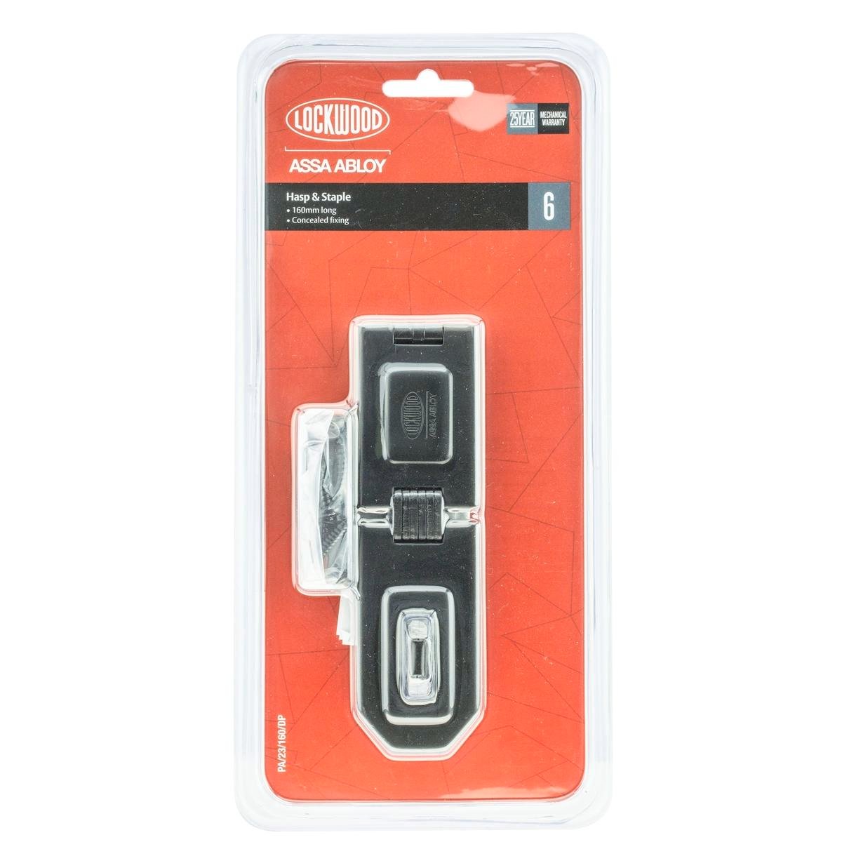 Lockwood Hinged Hasp and Staple 160mm Steel Security Solution - SuperSaverAU - view 1