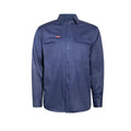 Hard Yakka Navy Core Lightweight Vented Long Sleeve Shirt 2XL - Breathable Cotton - 2 Chest Pockets - SuperSaverAU - view 2