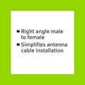 Antsig Pal Plug F Socket Right Angle - 75 OHM Connector - Compact Design - SuperSaverAU - view 2