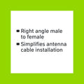 Antsig PAL Plug to F Socket Right Angle Adaptor