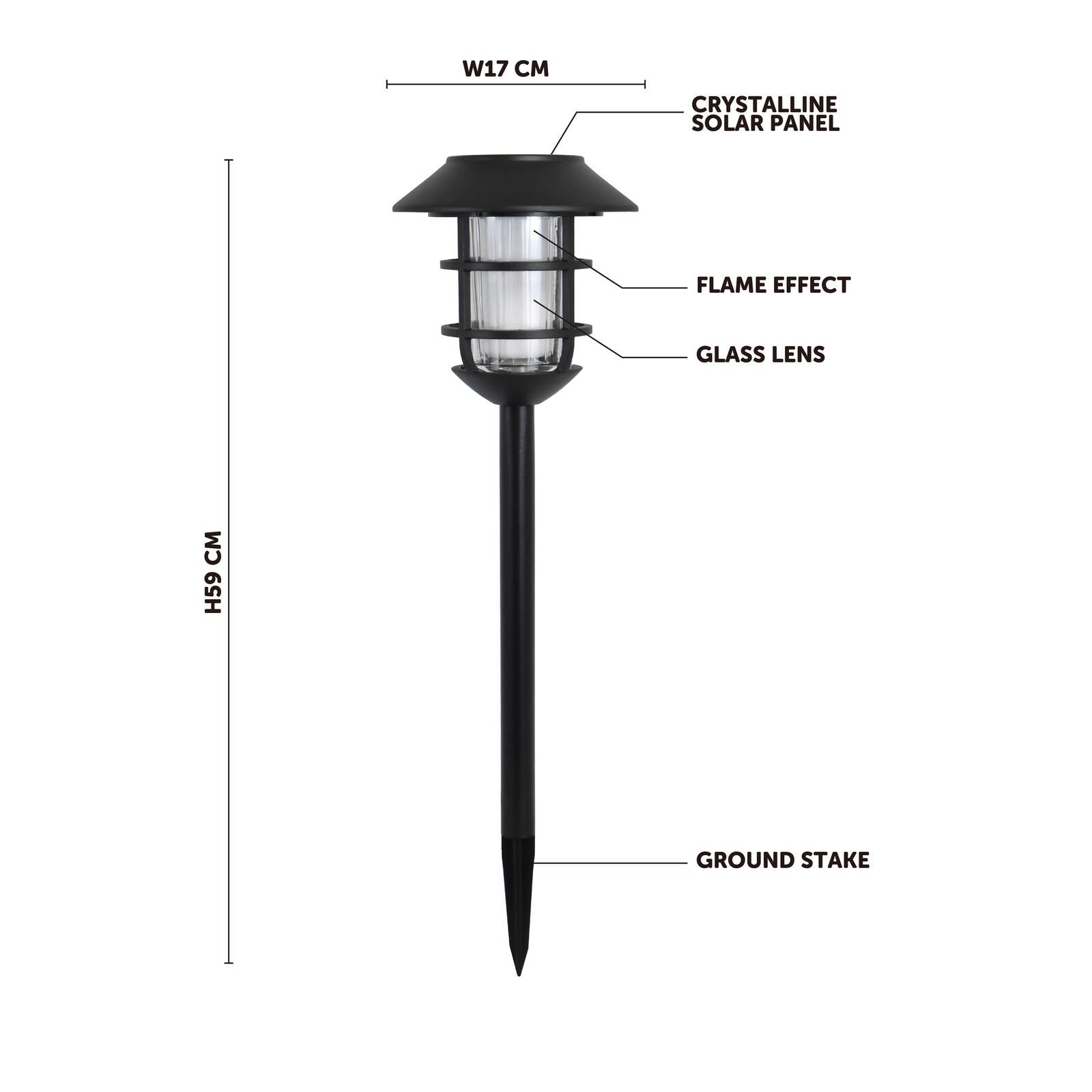 Click Ignis Solar LED Pathway Light Stainless Steel