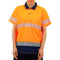 Citeco Women's Orange Hi Vis Short Sleeve Polo - Reflective Polyester, Size 10