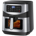 Kitchen Couture Clear View Digital Air Fryer 12L - Black and Silver - Touch Controls, Presets - 10004941