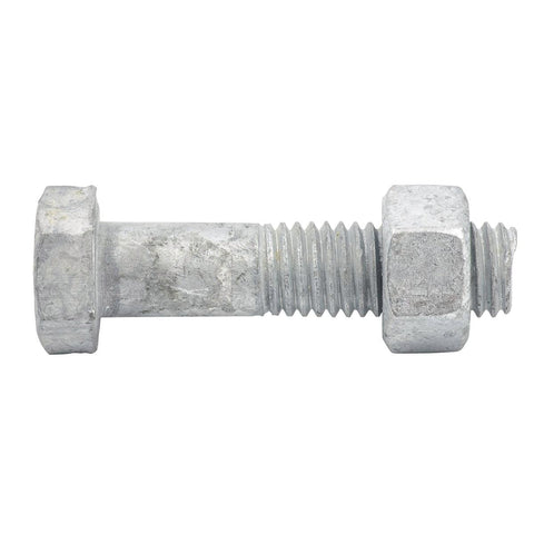 Zenith M12 x 50mm Hot Dipped Galvanised Hex Head Bolt and Nut Each - SuperSaverAU - view 1