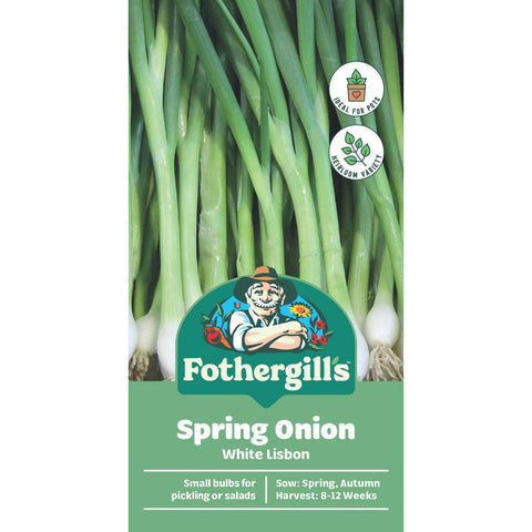 Mr Fothergill's White Lisbon Spring Onion Seeds - Mild Quick-Growing Variety