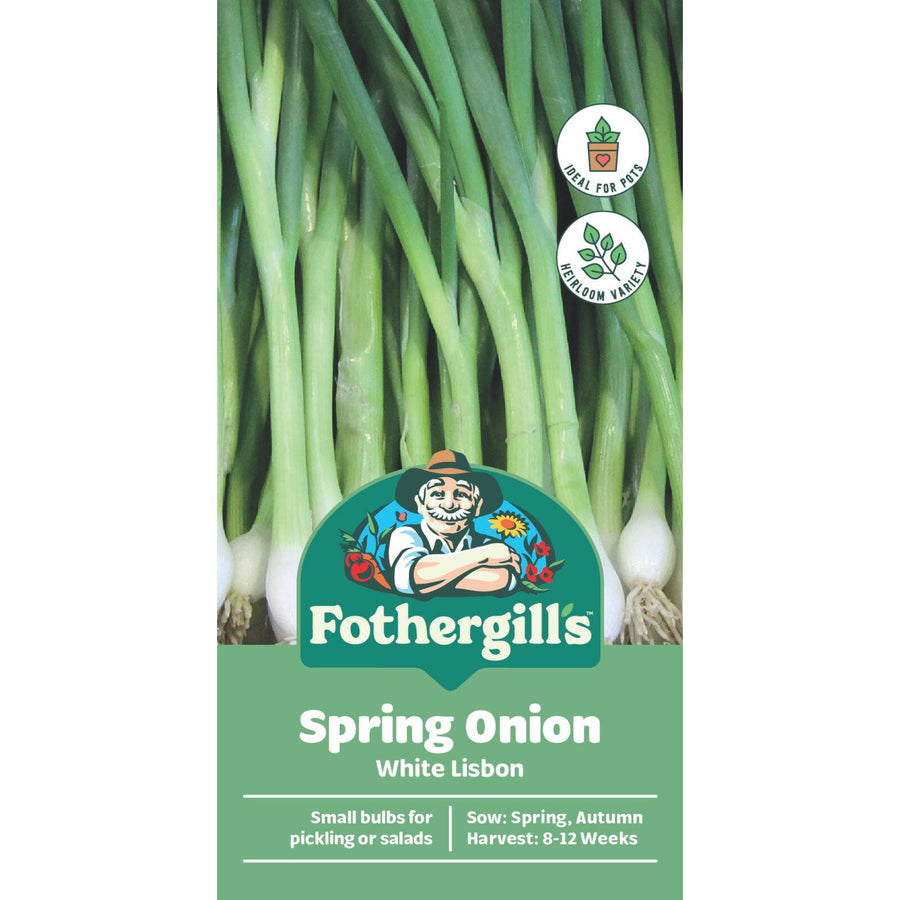 Mr Fothergill's White Lisbon Spring Onion Seeds - Mild Quick-Growing Variety