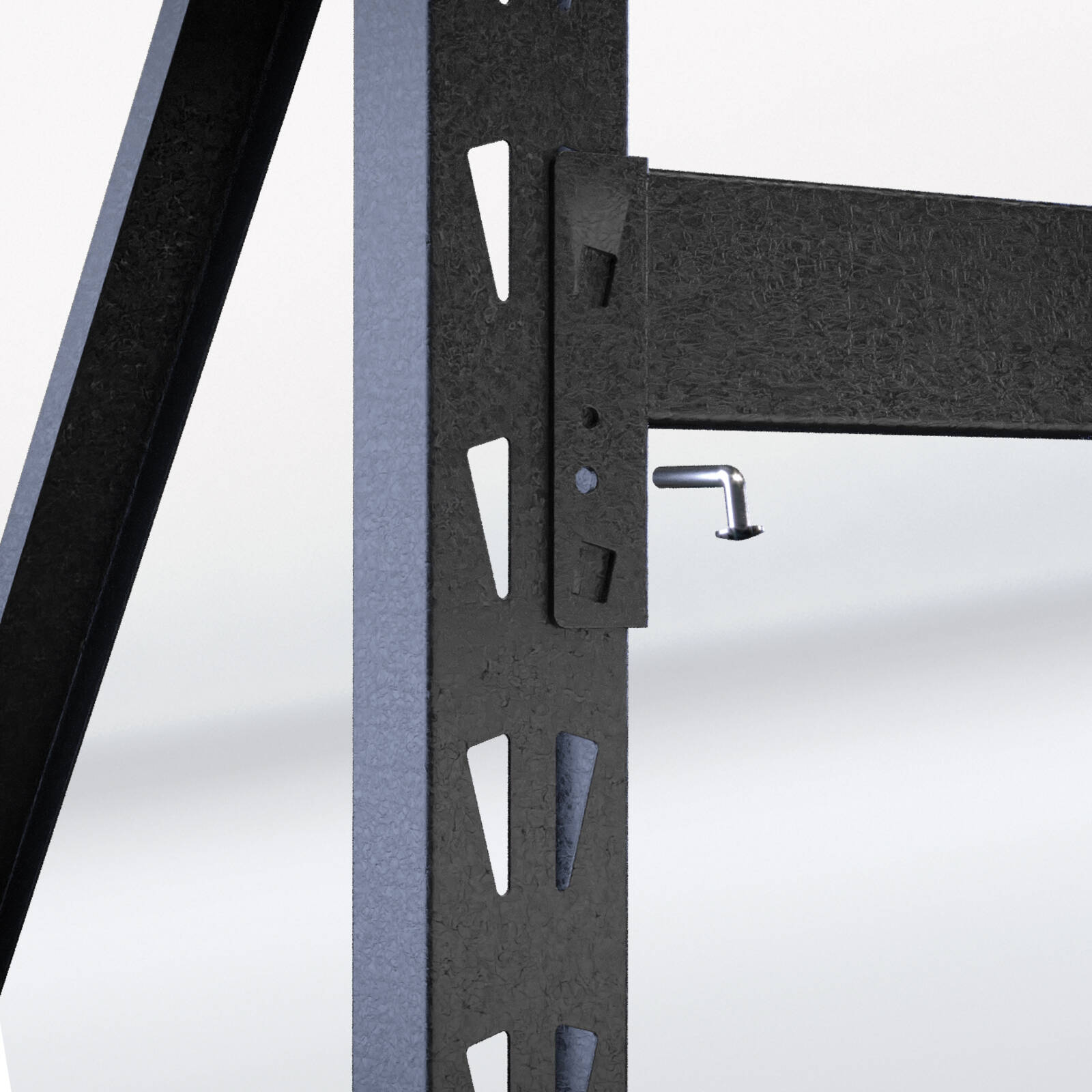 Rack It 1000kg and 400kg Steel Safety Pins, Black 20 Pack for Securing Shelving Beams