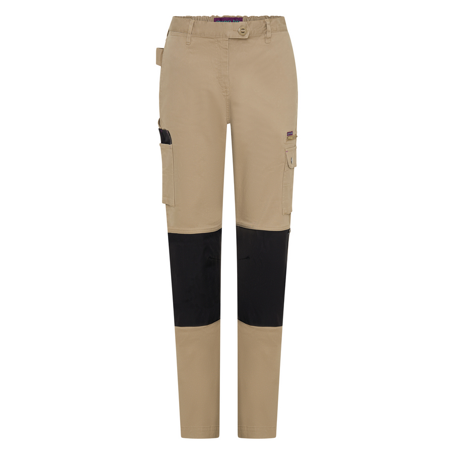 Green Hip Skinny Flex Pants Khaki Size 12 Cotton Drill High Rise