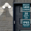 Brilliant Raptor III Twin 20W Outdoor Flood Light Beige, Adjustable Heads, Weather Resistant 22601/09