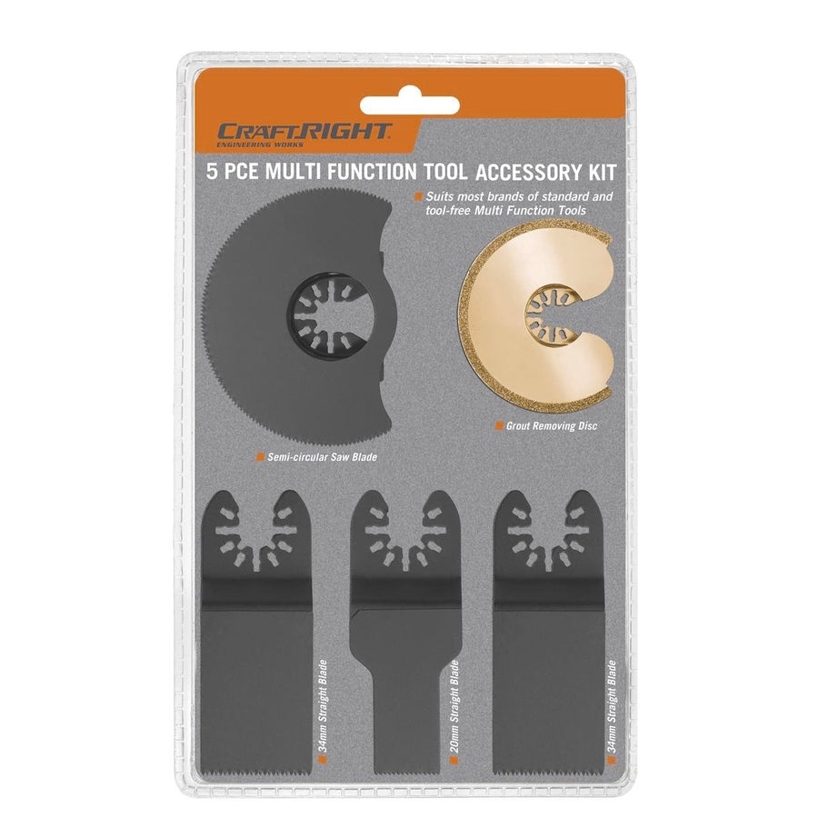 Craftright Multi Function Tool Accessory Kit 5 Pack - Metal - 5 Pieces - Versatile - SuperSaverAU - view 1
