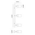 Brilliant Coolum 3 Head Wall Light - Stainless Steel - 600mm - Durable - SuperSaverAU - view 5