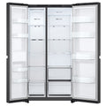 LG 664L Side by Side Fridge - Matte Black, Flat Door Design, 5 Star Energy, Smart Inverter - GS-B599MBL