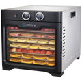 Proline 8 tray food dehydrator 800W - Stainless steel body - Glass door, 5 minute to 24 hour timer - DH-C8