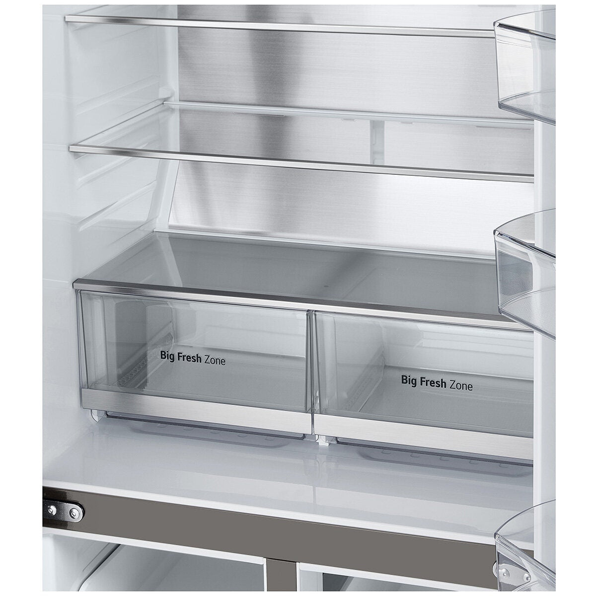LG 530L French Door Fridge - Stainless Steel, 5 Star Energy, Hidden Hinges, ThinQ - GF-B505PL