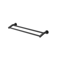 Caroma Cosmo 630mm Matte Black Double Towel Rail