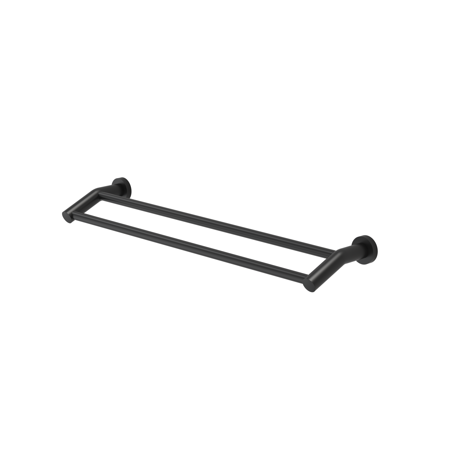 Caroma Cosmo 630mm Matte Black Double Towel Rail
