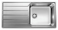 Blanco single bowl sink with left hand drainer - 18/10 stainless steel, flush or top mount - LEMISXL6SRIFK5