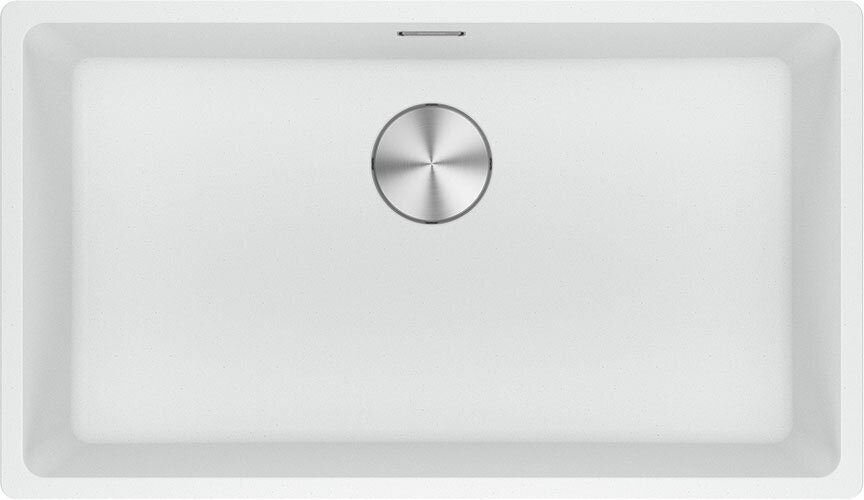 Franke Maris 720mm topmount granite sink - Polar White, hidden overflow - MRG610-72PWB