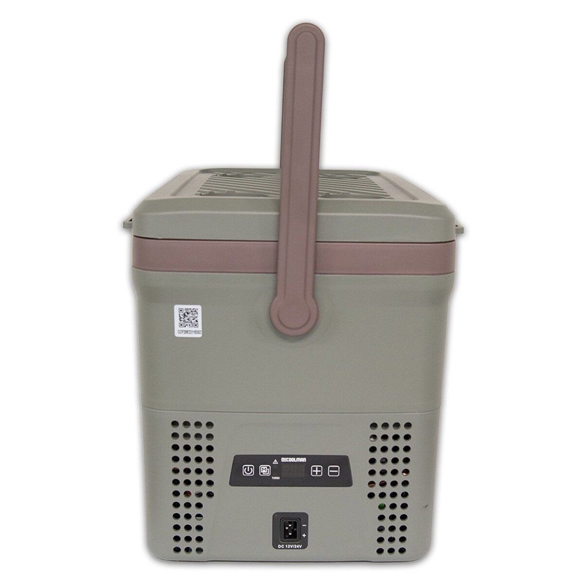 myCOOLMAN Recreation Series portable fridge - Khaki brown with black trim - Bluetooth app - CCP20