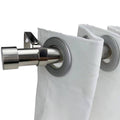 Pillar Adjustable Universal Curtain Rod Bracket - 25mm & 32mm - Brushed Chrome - 1 Pair - Easy Installation - SuperSaverAU - view 4