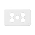 Deta X6 Five Gang Grid Plate - 77mm Polycarbonate - Modern Design - SuperSaverAU - view 1